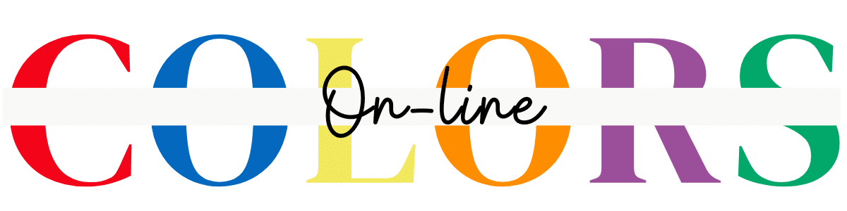 Logotipo "Colors On-line" com letras coloridas e fundo preto